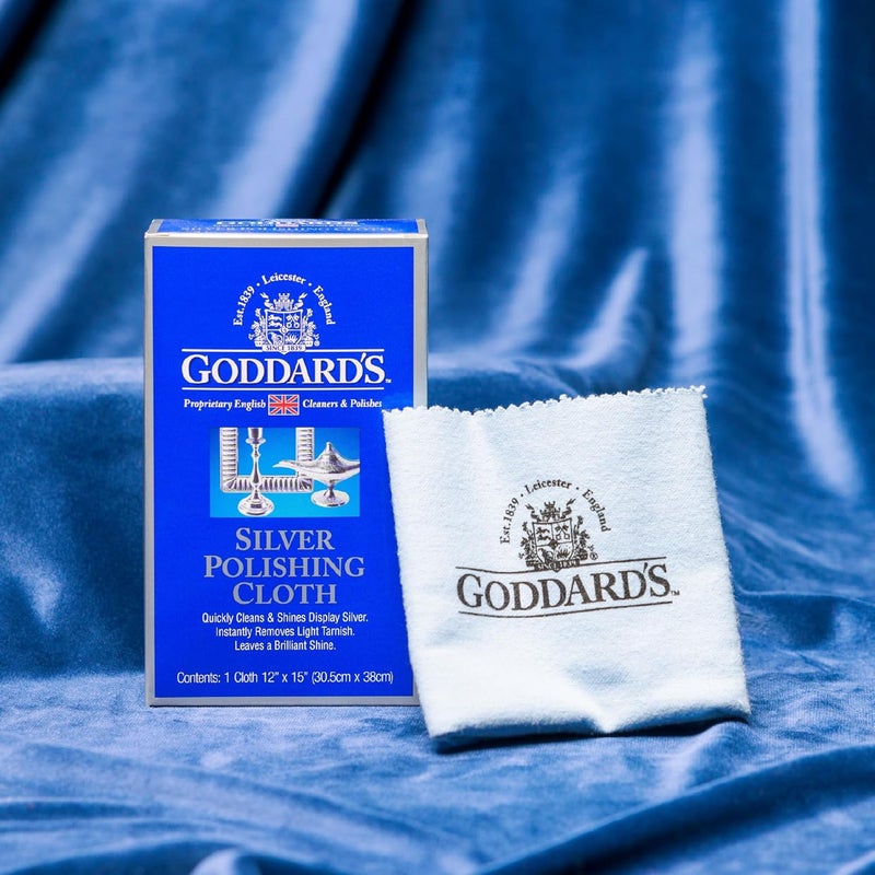 Goddard's Silver Polishing Cloth for Jewelry, Remove Tarnish on Plated or Sterling Silver, Gold, Antiques, and Leaves Tarnish Protection, 1 Cloth - Image 5
