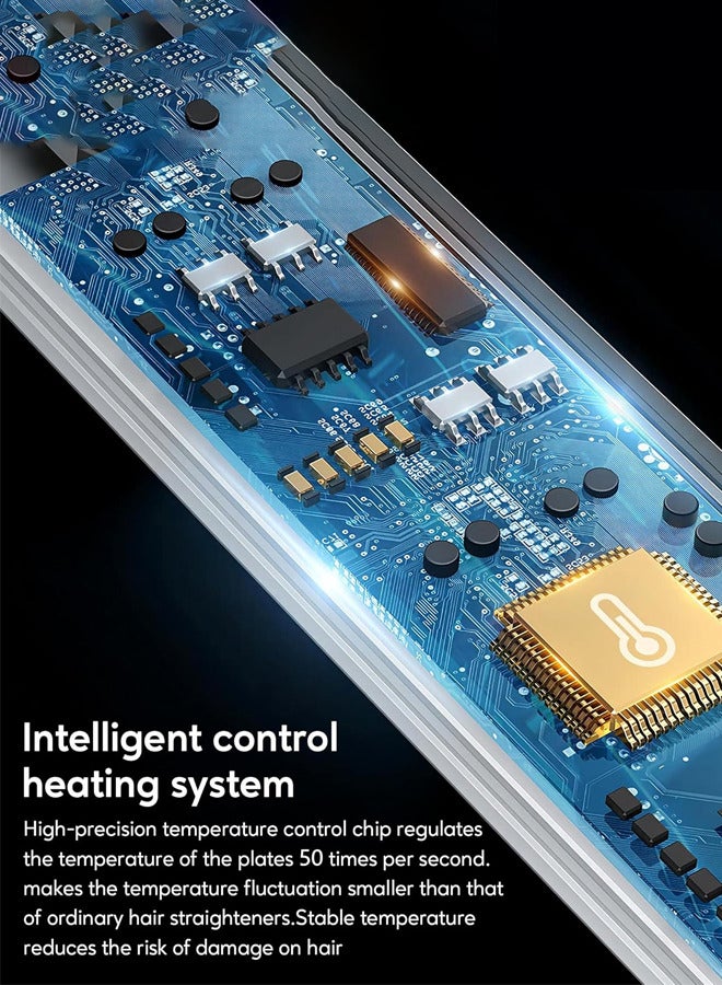 MoeHair Professional Ceramic Hair Straightener with Negative Ions & LCD DisplayExtra-Large Heating Plates for Healthy, Salon-Smooth Hair | Frizz Control & Heat Protection,MO-5079,Black - Image 5