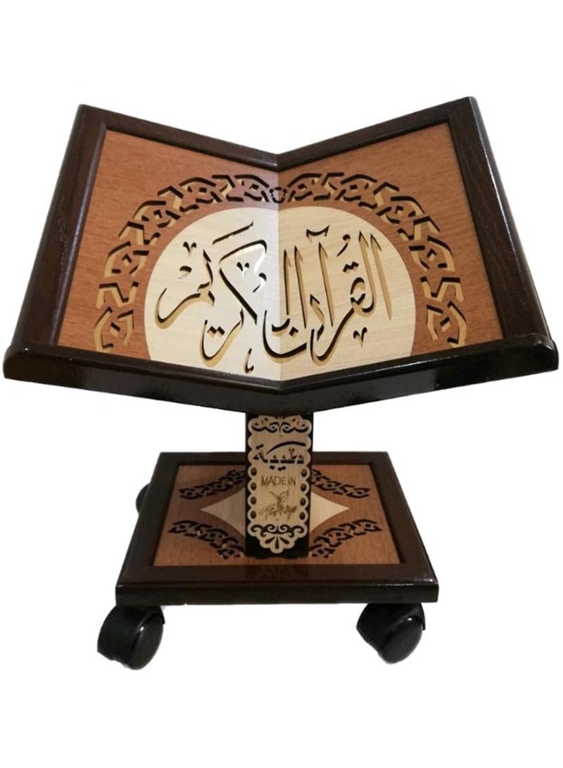 ريبنيو حامل القران الكريم خشب تركي مزود بعجلات ثابت حجم صغير 005  - Image 1