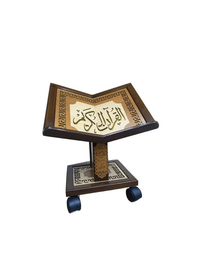 ريبنيو حامل القران الكريم خشب تركي مزود بعجلات ثابت حجم صغير 005  - Image 4