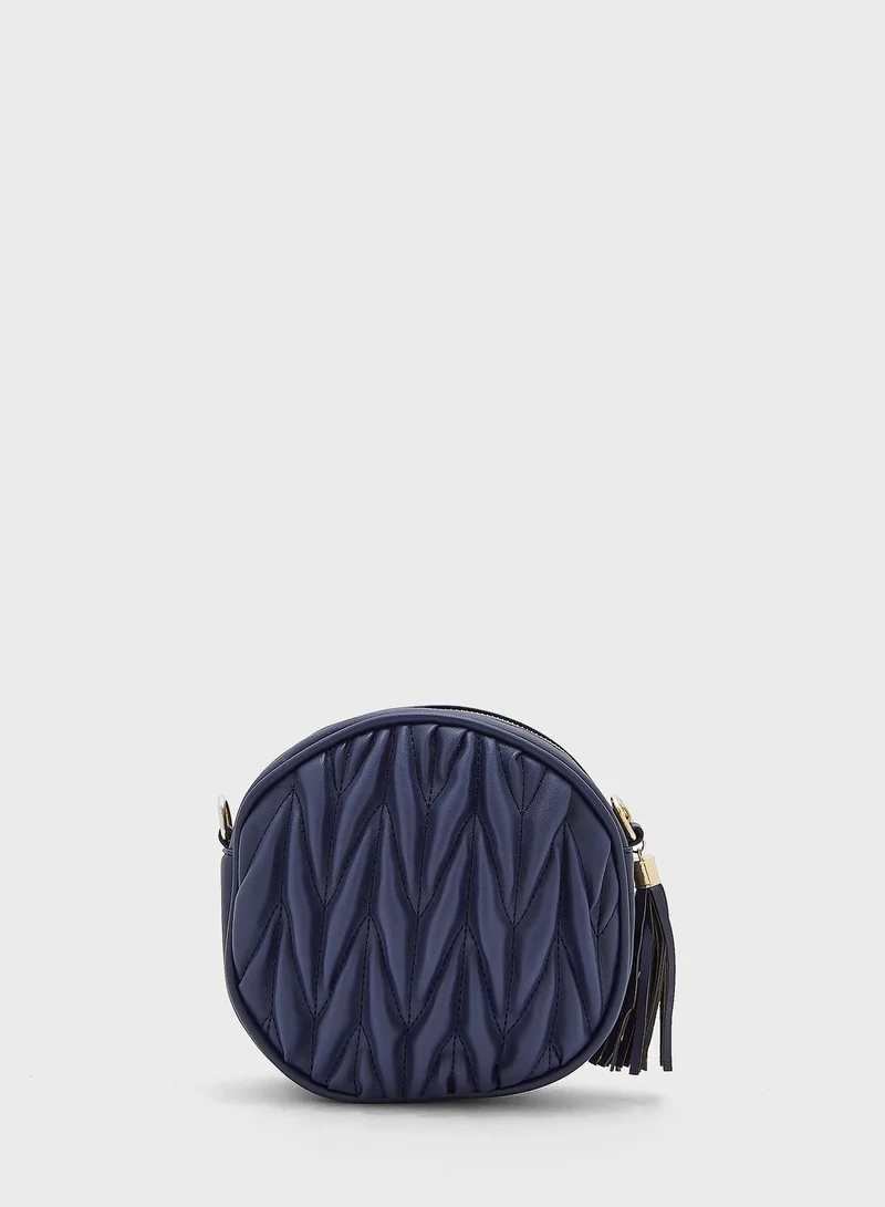 Ginger Quilted Circle Crossbody Handbag