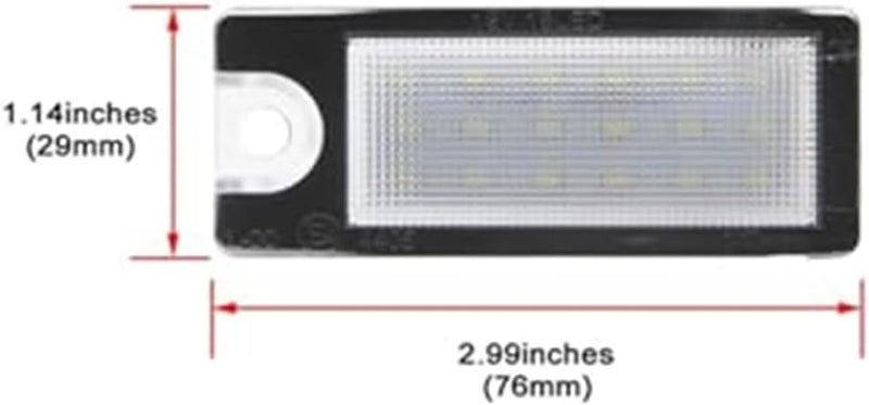 Wivplex 2Pcs White License Plate Light for Volvo - Image 2