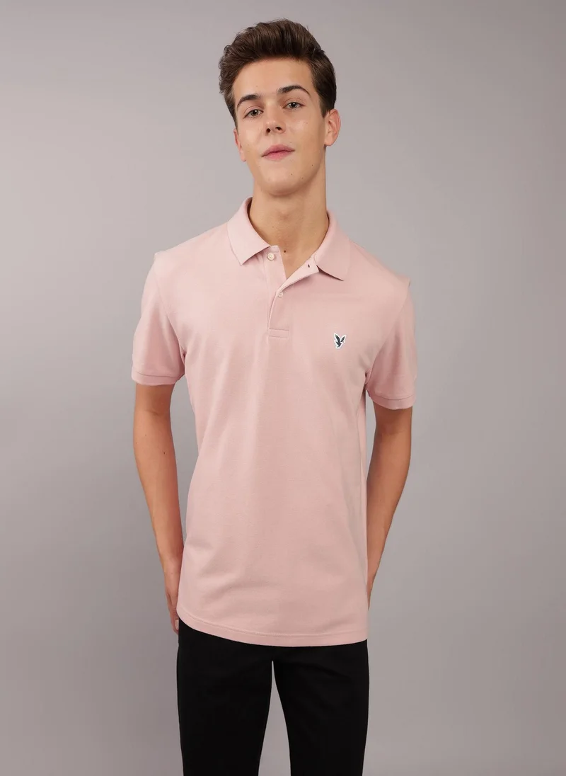 American Eagle Logo Deatiled Short Sleeve  Polo Shirt