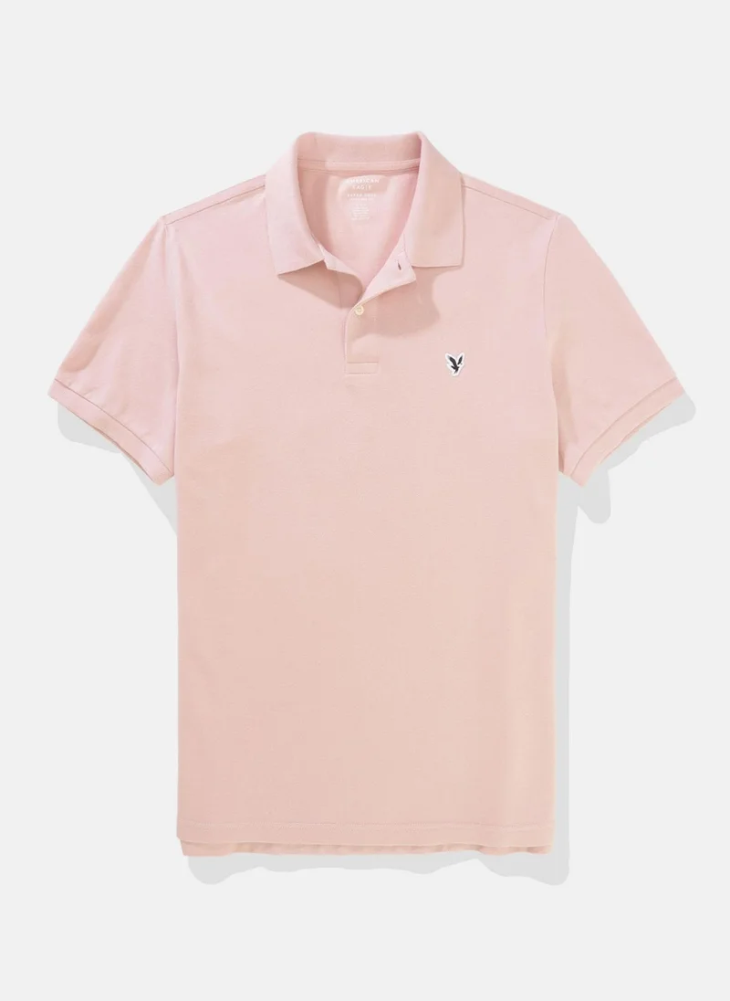 American Eagle Logo Deatiled Short Sleeve  Polo Shirt