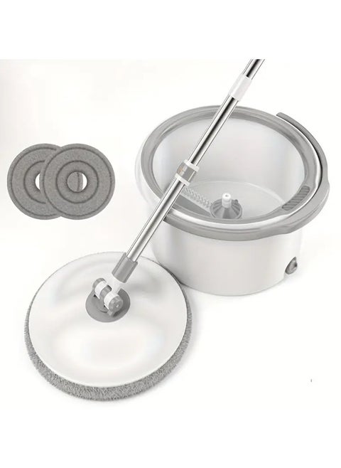 Bucket Quick Spin Mop with 2 Microfiber Wet Dry Mophead Floor Cleaning pocha Extendable Handle Removable Wringer 360° Floor Cleaner Mopping Set Reversible