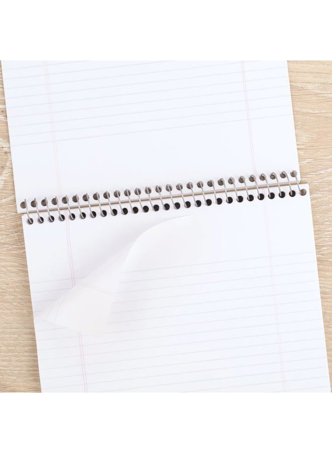 Cambridge Mead, Top Wirebound Spiral Notebook, College Ruled Memo NotePad, Stiff Back, Durable Cover Business Journal, 8-1/2" x 11", 70 Double-Sided Sheets, Navy (59882), White - Image 3