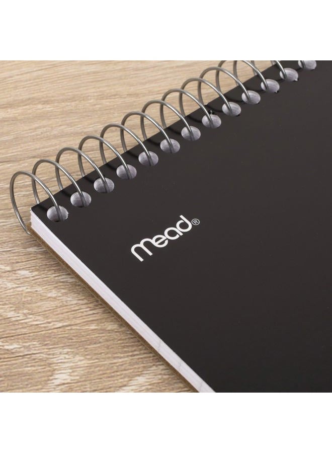 Cambridge Mead, Top Wirebound Spiral Notebook, College Ruled Memo NotePad, Stiff Back, Durable Cover Business Journal, 8-1/2" x 11", 70 Double-Sided Sheets, Navy (59882), White - Image 4