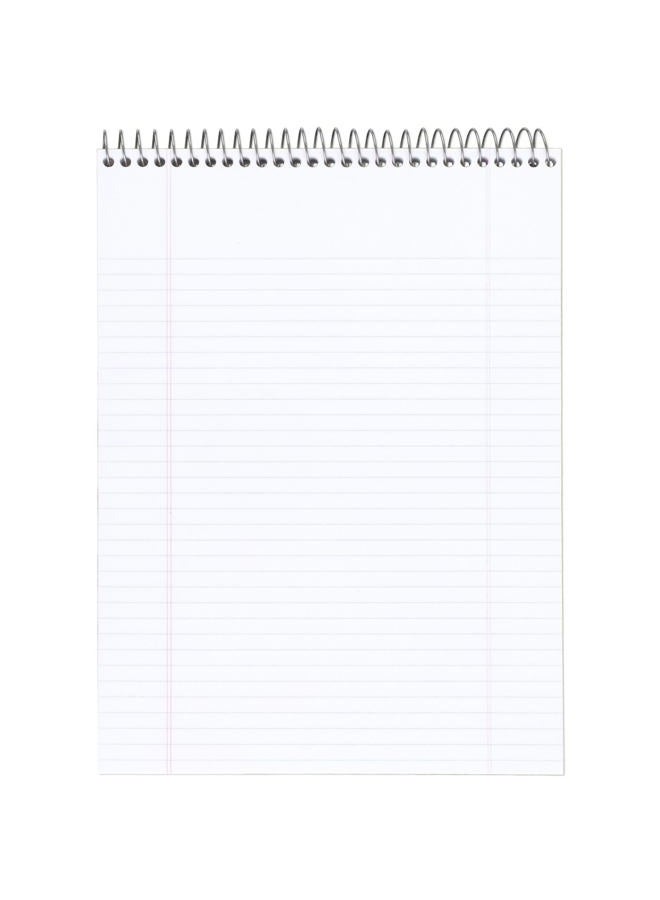Cambridge Mead, Top Wirebound Spiral Notebook, College Ruled Memo NotePad, Stiff Back, Durable Cover Business Journal, 8-1/2" x 11", 70 Double-Sided Sheets, Navy (59882), White - Image 5