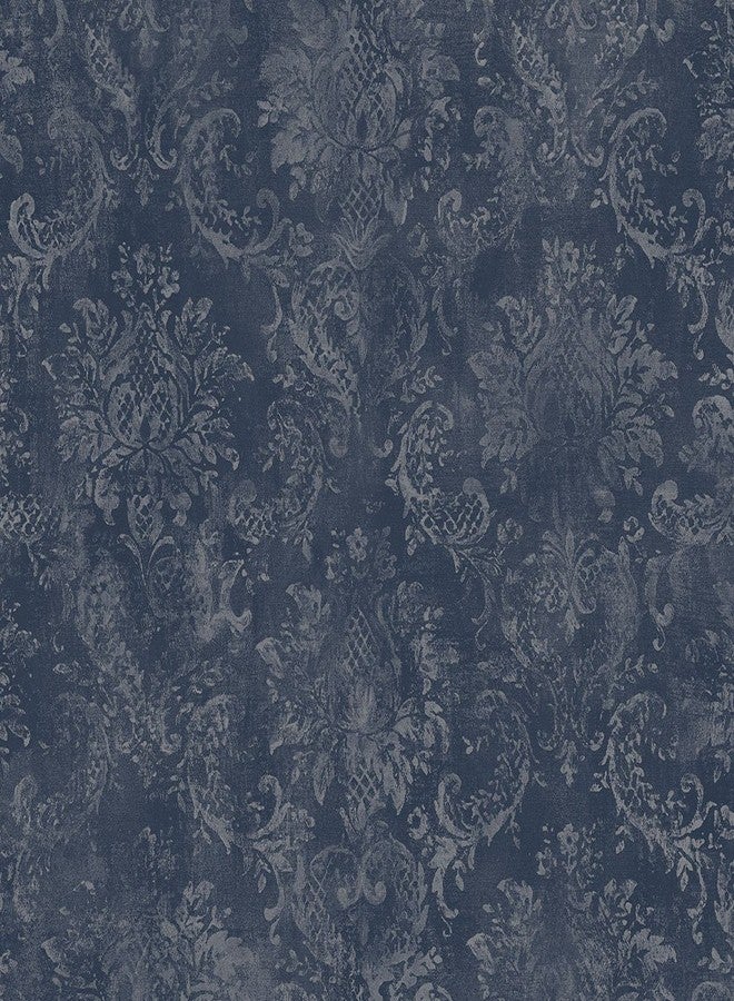 Norwall Canvas Damask Wallpaper - Image 1
