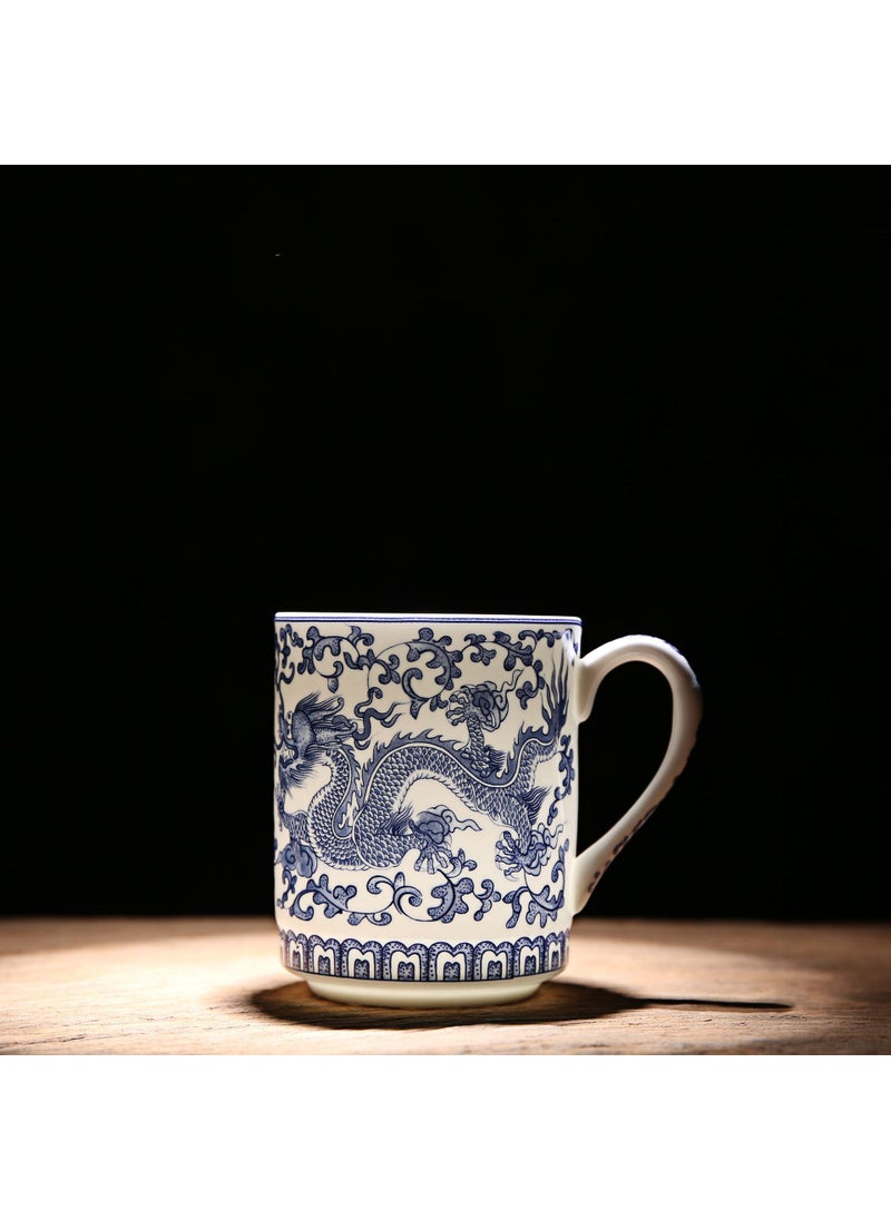 Generic Jingdezhen Ceramic Office Cup with Lid Ssangyong in-glaze (with cover) 