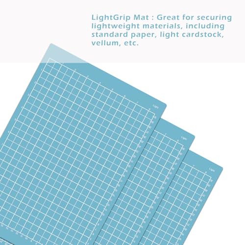 ReArt Light Grip Mats for Cricut Joy Xtra - 12 x 8.5 Inches Craft Paper Cutting Mat Use with Printer Paper, Vellum, Light Cardstock & More, Sewing and Crafting (3 Packs Light) - Image 3