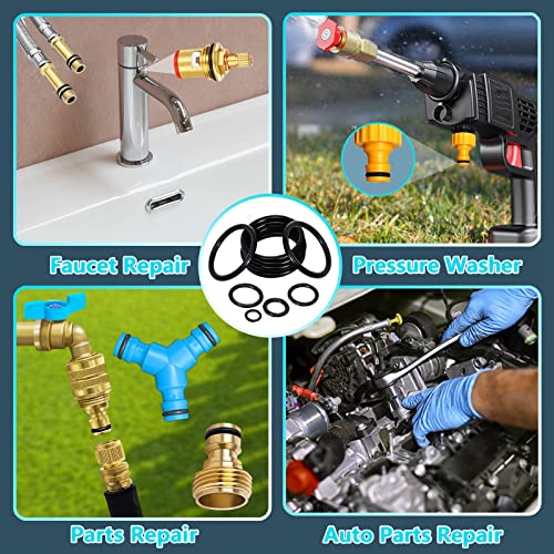 KEZE 32 Size 1540 Pcs Rubber O Rings Assortment Kit with Pick and Hook Set for Assorted Faucet Plumbing Pressure Washer Automotive Repair,Air or Gas Sealing Connections O ring OD:4mm-50mm - Image 5