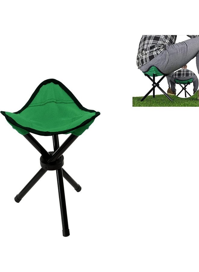Prechana Folding Camping Stool Portable Fishing Chair Seat For Camping Fishing Hiking Gardening And Beach, Seat Height 20 Inches (Random Color, Metal) - Multicolor - Image 2