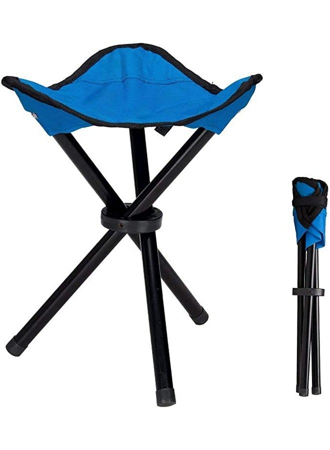 Prechana Folding Camping Stool Portable Fishing Chair Seat For Camping Fishing Hiking Gardening And Beach, Seat Height 20 Inches (Random Color, Metal) - Multicolor - Image 1