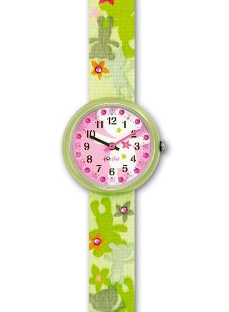 Swatch Kids Unisex Camouflage Nounours Quartz Movement Water Resistant Wrist Watch - 32 Mm
