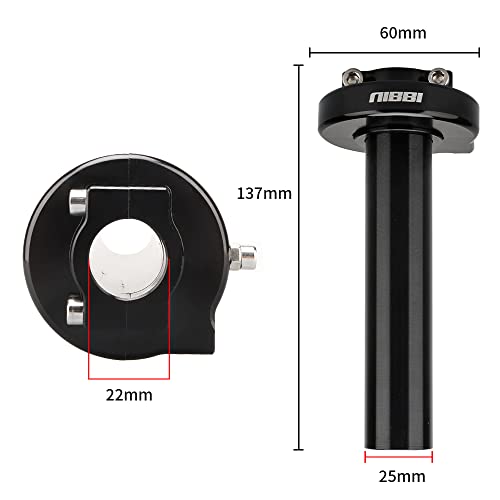 NIBBI Motorcycle Throttle Assembly,High Sensitivity Short Stroke Light Control Motocross Twist Throttle Handlebar,Throttle Tube Fit Dirt Bike Motocross,Pit Bike Assembly,Mini Bike(Black) - Image 3