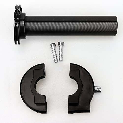 NIBBI Motorcycle Throttle Assembly,High Sensitivity Short Stroke Light Control Motocross Twist Throttle Handlebar,Throttle Tube Fit Dirt Bike Motocross,Pit Bike Assembly,Mini Bike(Black) - Image 2