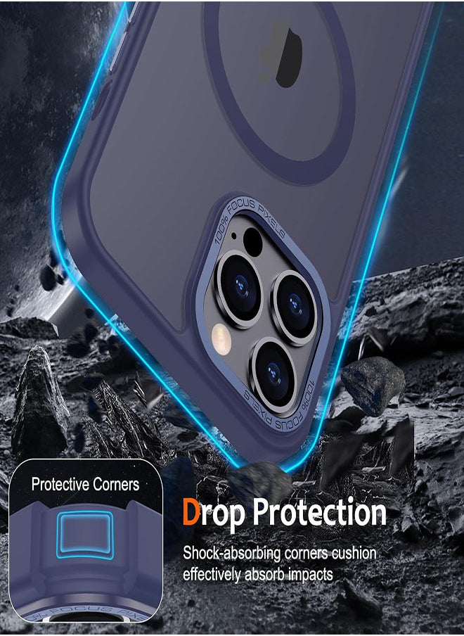 Generic - Case BENTOBEN Magnetic Iphone 11 Pro Max, Compatible with Wireless Charger and Magsafe Card Wallet, Simple Clear Shockproof Drop Resistant Anti-Fingerprint Case Compatible with Iphone 11 Pro Max - Blue - Image 1