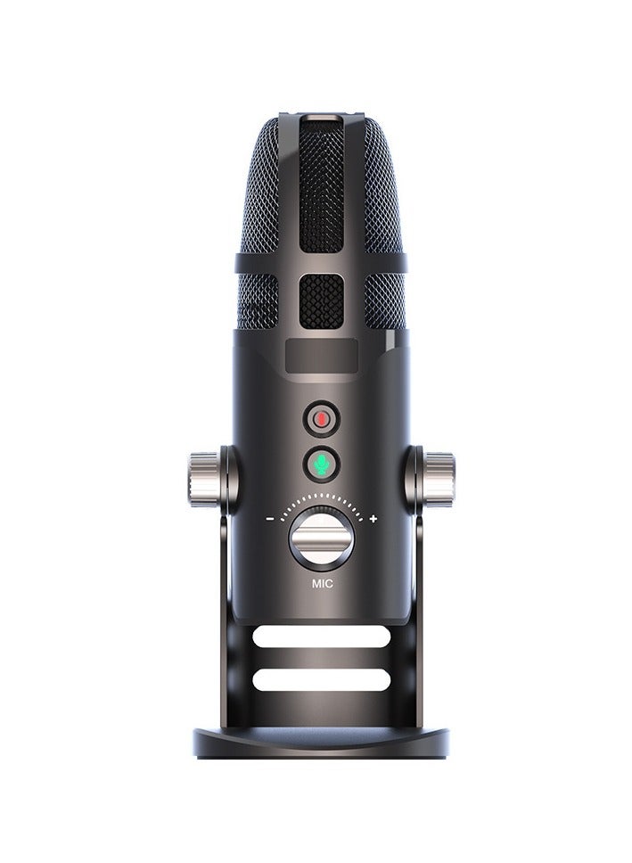 Gaming USB Microphone for PC PS5, Condenser Mic with Quick Mute, RGB Lighting, Gain Control, for Podcasts, Twitch, YouTube, Discord - Image 1