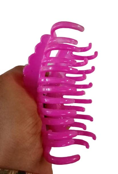 Generic Beauty Tool Big size Claw Clip for women and girls Hair Accessories pack of 3 Multi color  - Image 2