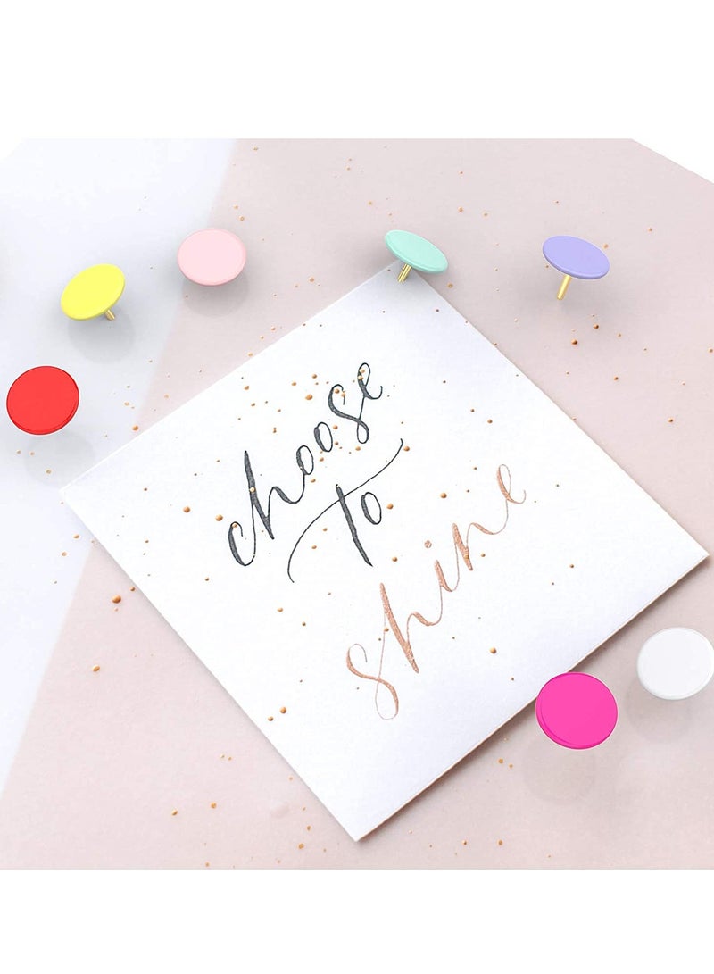 Thumb Tacks for Cork Board 300-Count, 10 Assorted Colors, Decorative Push Pins for Bulletin Board, Corkboard, Poster, Marking Maps, Notice Boards, Pictures - Image 2