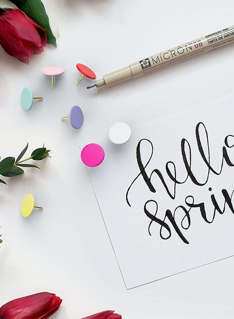 Thumb Tacks for Cork Board 300-Count, 10 Assorted Colors, Decorative Push Pins for Bulletin Board, Corkboard, Poster, Marking Maps, Notice Boards, Pictures - Image 4