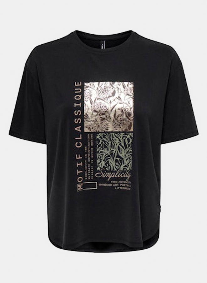 ONLY ONLY Womens Free Life Shortsleeve Botanical Top  - Image 1