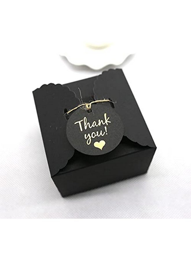 SUKPSY 100 Pcs Thank You Tags Round Gold Foil Fonts Stamping Gift Tags Kraft Baking Tags For Christmas,Wedding Party ,Thanksgiving,Baby Shower,Diy Arts Crafts (Black) - Image 4