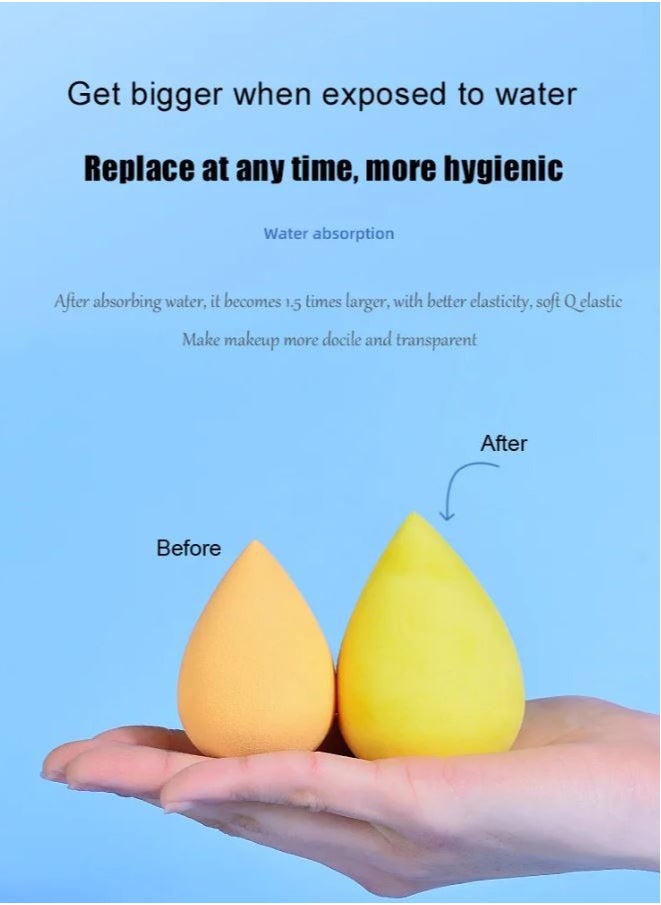 7 In 1 Foundation Blending Multi-color Latex Free Washable Makeup Soft Sponge