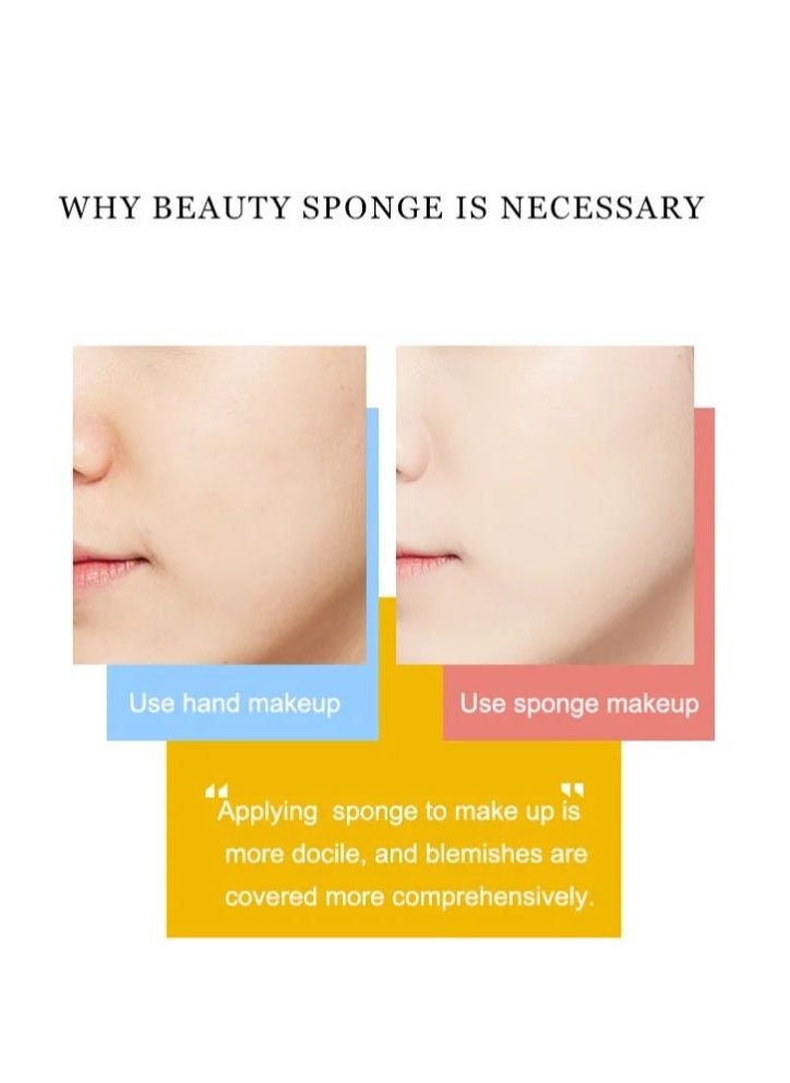 7 In 1 Foundation Blending Multi-color Latex Free Washable Makeup Soft Sponge