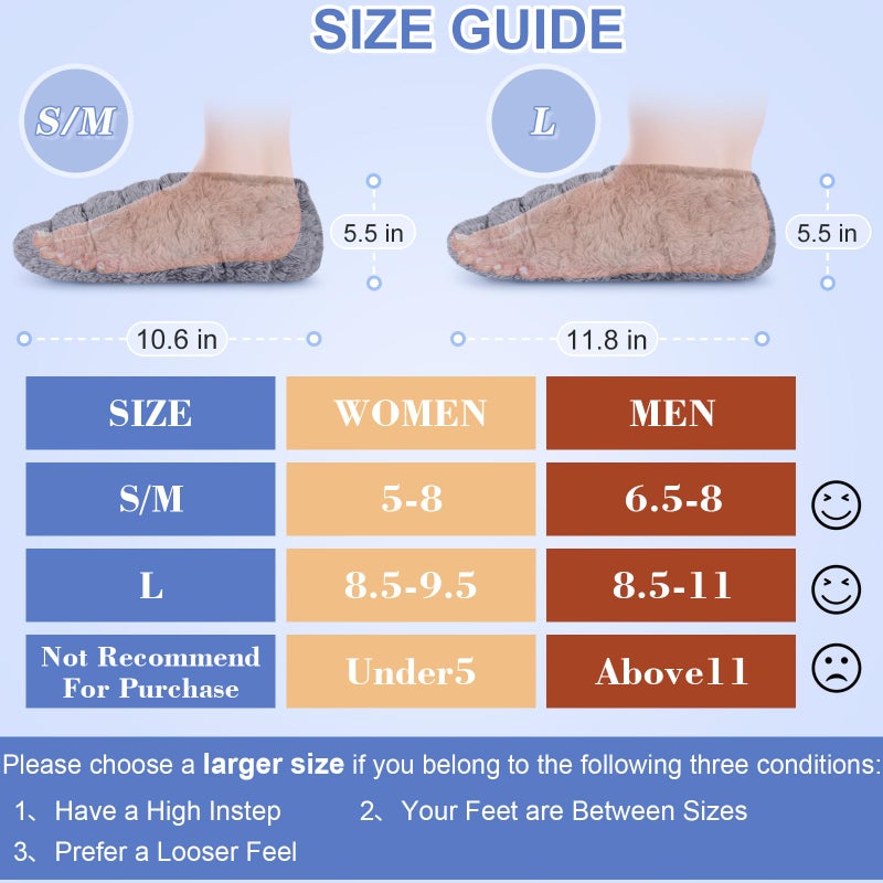 SuzziPad Microwavable Mittens and Heated Slippers Microwave for Fatigue Soothing, Heated Foot Warmer for Cold Day, Heated Mittens for Discomfort Hands, Thoughtfully Warm Option for Women & Men, S/M - Image 5