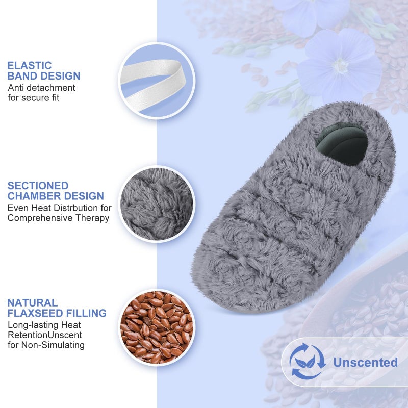 SuzziPad Microwavable Mittens and Heated Slippers Microwave for Fatigue Soothing, Heated Foot Warmer for Cold Day, Heated Mittens for Discomfort Hands, Thoughtfully Warm Option for Women & Men, S/M - Image 3