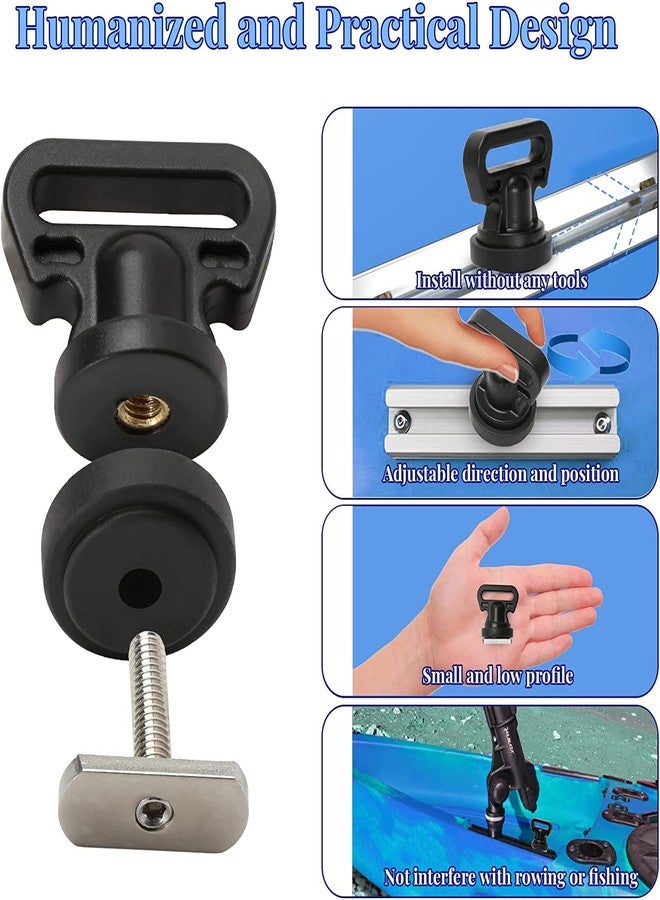 Atader Tie Downs for Kayak Track Mount, Vertical Tie Downs for Securing Cooler, Crate, and Other Kayak Rail Mount Accessories, 4 Pack - Image 3