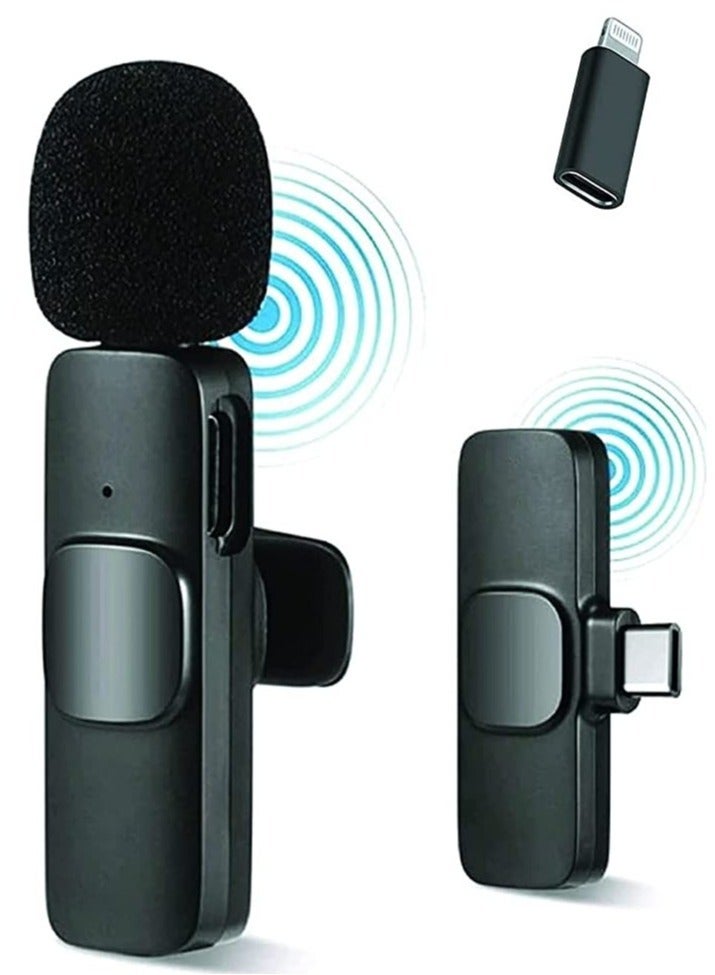 Wireless Lavalier Microphone for Phone, Plug-Play Wireless Mic with Microphone for Android Phone Video Recording, Interview, Vlog, Auto Sync and Noise Reduction (Type C Single with OTG) - Image 1