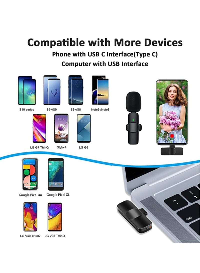 Wireless Lavalier Microphone for Phone, Plug-Play Wireless Mic with Microphone for Android Phone Video Recording, Interview, Vlog, Auto Sync and Noise Reduction (Type C Single with OTG) - Image 5