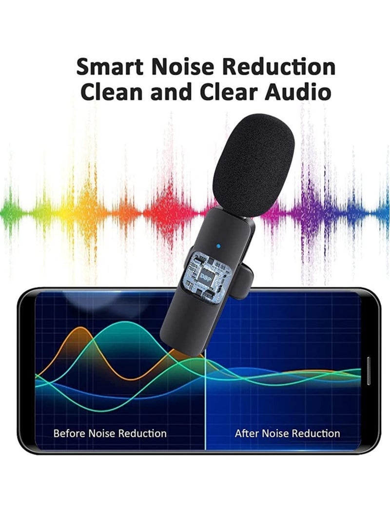 Wireless Lavalier Microphone for Phone, Plug-Play Wireless Mic with Microphone for Android Phone Video Recording, Interview, Vlog, Auto Sync and Noise Reduction (Type C Single with OTG) - Image 2