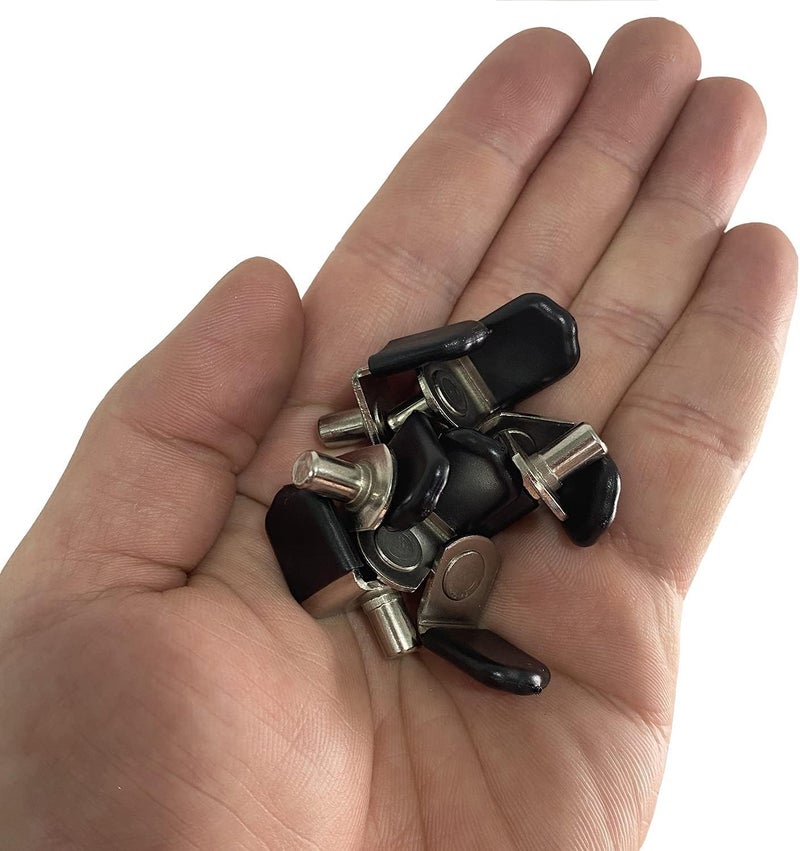 Luckam Shelf pins, Glass Supports Furniture Cabinet Closet Bookcase Shelf Bracket-Style Pegs (30 Pack) - Image 4