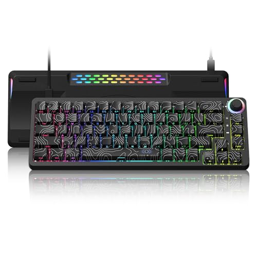 Womier M68HE PRO 60 Percent Keyboard Rapid Trigger Hall Effect Topographic Gaming Keyboard Wired RGB Custom 16000 Hz Mechanical Keyboard with Magnetic Switch PBT Keycaps for MacWin Black - Image 1