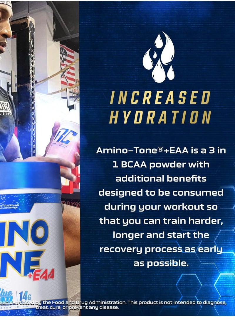 RONNIE COLEMAN Ronnie Coleman Amino Tone + EAA 540g Blue Razz Flavor 30 Serving  - Image 3
