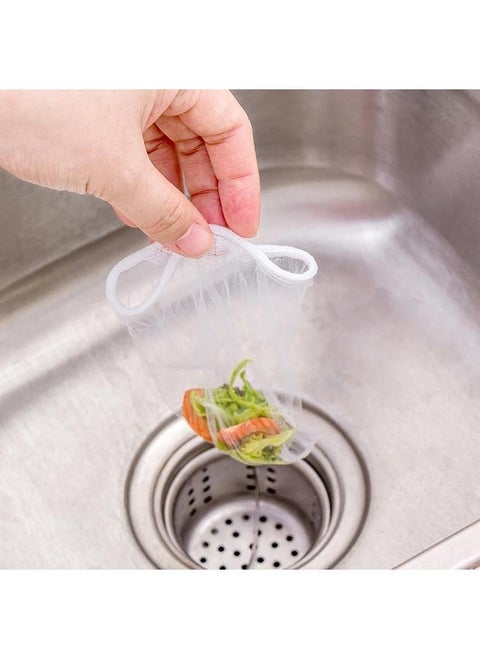 30-Piece Sink Garbage Bag Set Clear 11*10cm-Kitchen Sink Strainer Mesh Bag-Sink Net Strainer Filter Bags for Sink Drain