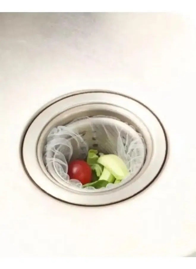 30-Piece Sink Garbage Bag Set Clear 11*10cm-Kitchen Sink Strainer Mesh Bag-Sink Net Strainer Filter Bags for Sink Drain