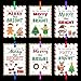 Haooryx Christmas Glow Stick Bracelets Bulk 36 Pack Merry and Bright Glow Stick Bracelet with Gift Card Light up Toy for Kids Christmas Night School Party Favor Student Reward Game Prize Xmas Supply - Image 2