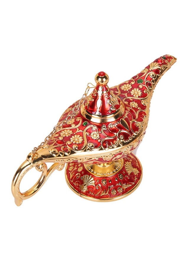 SUNSAR Vintage Legend Aladdin Magic Genie Lamp, Metal Carved Wishing Ligh, Classic Vintage Collectable Home Table Decoration - Image 1