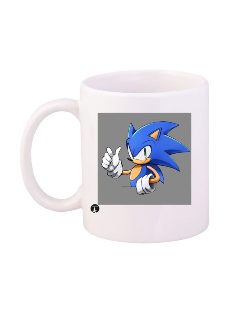 RKN Printed Sonic Mug White/Blue/Grey Standard Size