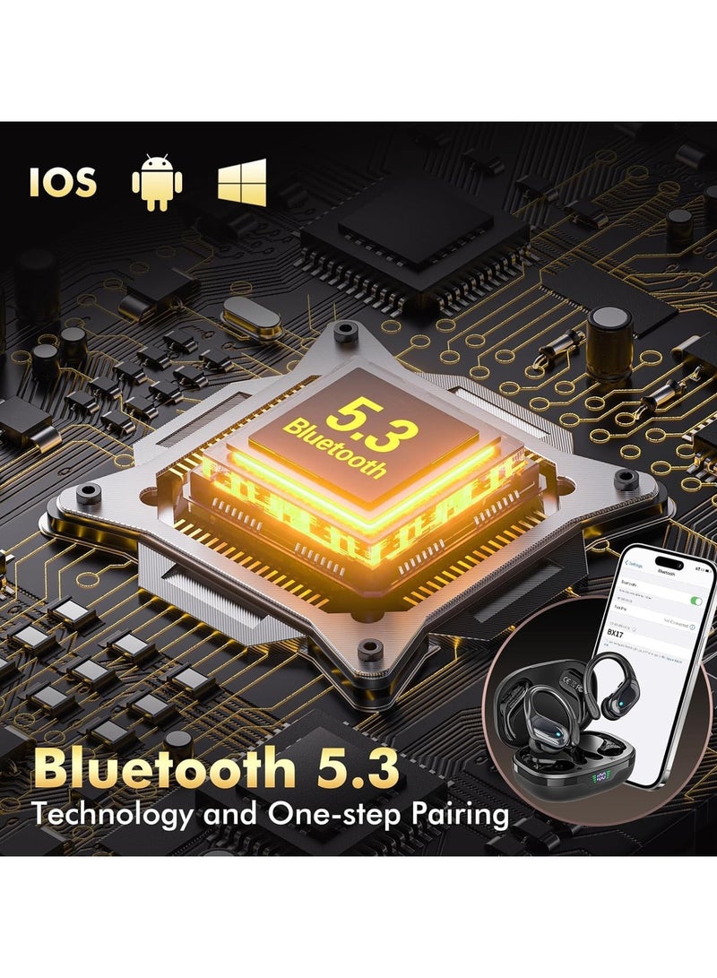 True Wireless Music Bluetooth Earphones Sports Call Function ENC Noise Cancellation High Sound Quality In-ear Black - Image 3