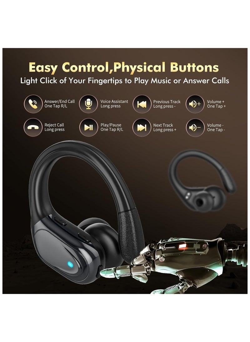 True Wireless Music Bluetooth Earphones Sports Call Function ENC Noise Cancellation High Sound Quality In-ear Black - Image 4