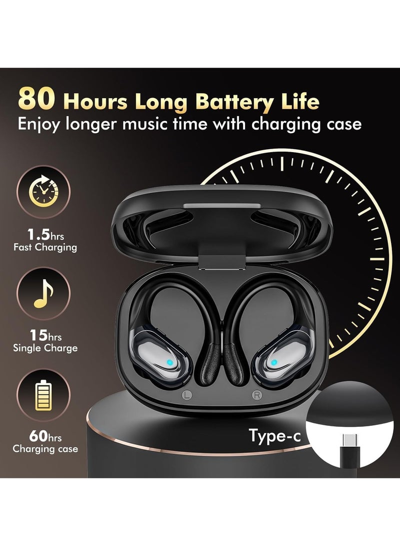 True Wireless Music Bluetooth Earphones Sports Call Function ENC Noise Cancellation High Sound Quality In-ear Black - Image 5