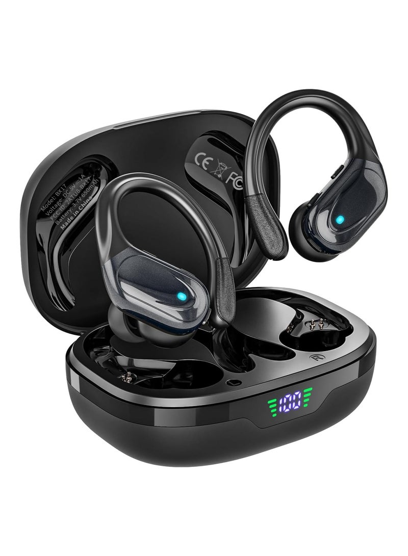 True Wireless Music Bluetooth Earphones Sports Call Function ENC Noise Cancellation High Sound Quality In-ear Black - Image 1