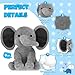 Chitidr 9 Pieces Elephant Stuffed Animals 984 Inches Soft Cute Elephant Plush Toys for Baby Shower Themed Party Supplies Baby Girl Boy Christmas Birthday GiftGray - Image 4
