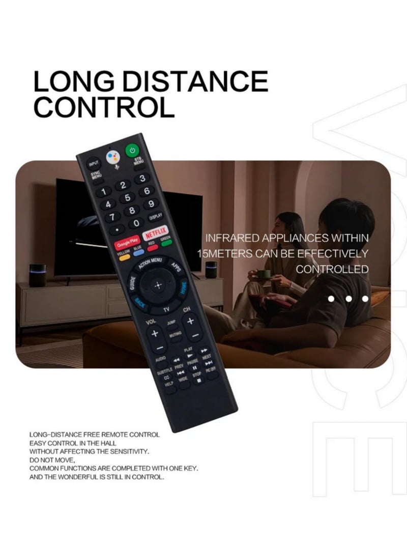 1 قطعة من جهاز التحكم عن بعد الصوتي البديل RMF-TX310U مع ميكروفون، متوافق مع تلفزيونات سوني الذكية 4K Bravia موديلات XBR-43X800G، XBR-75X800G، XBR-65X800G، XBR-49X800G. - Image 3